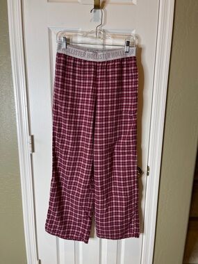 Hollister Burgundy Plaid Lounge Pants